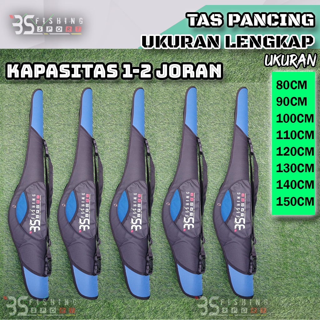 Tas pancing anti air 2 joran ukuran 80cm - 150cm fiber tahan air berkulitas terlengkap