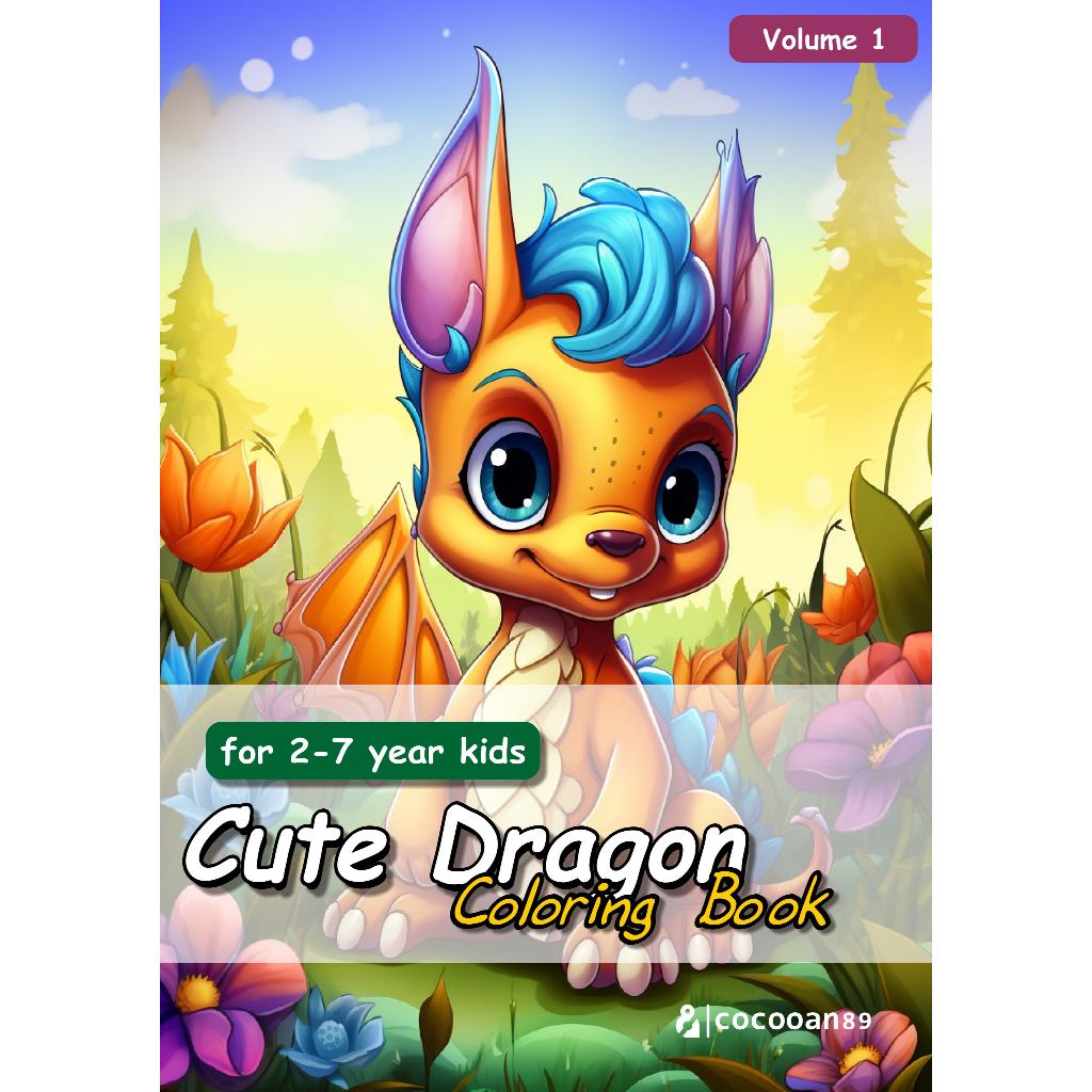 

A5 - Lembar Mewarnai Anak - 20+ Lembar - Naga Kecil Lucu