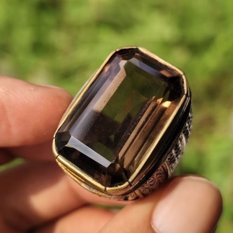 Natural Kecubung Teh Smoky Quartz Kristal Jumbo Clean Luster Menyala