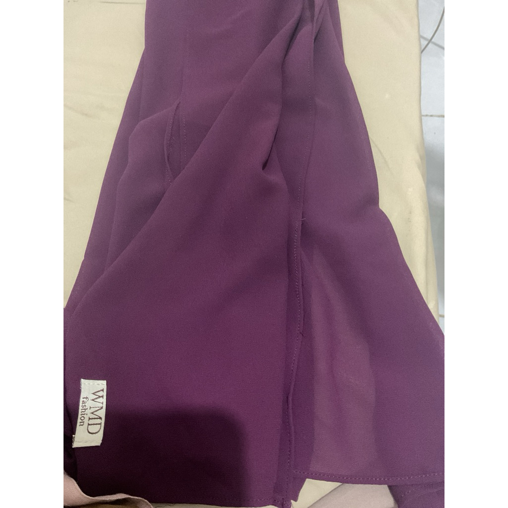 pashmina ceruty baby doll burgundy