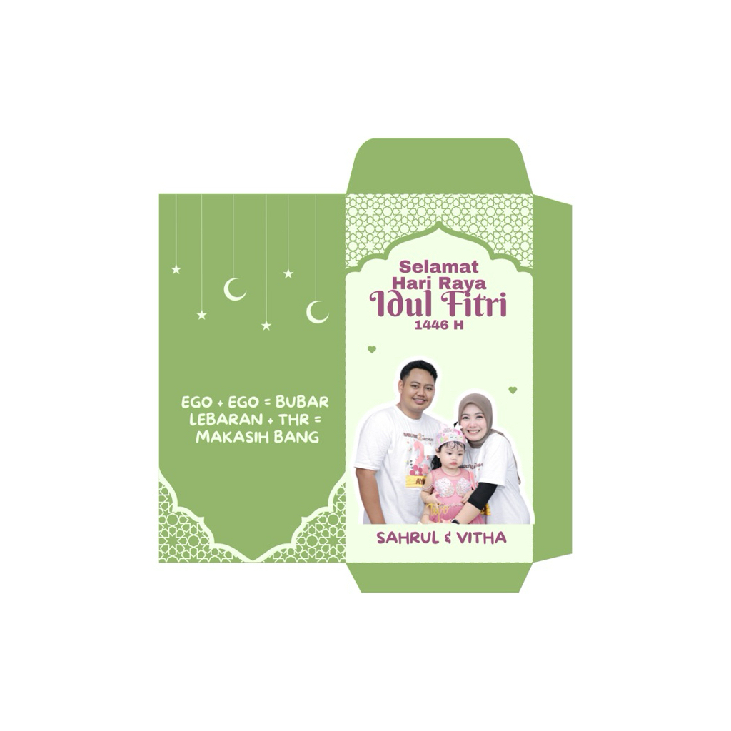 

Amplop Murah Free Custom Foto Keluarga -Tema hijau muda
