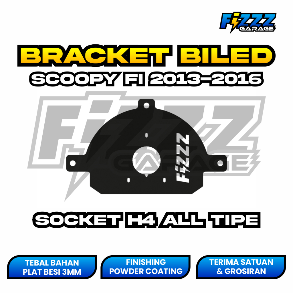 BRACKET BREKET LAMPU BILED CUSTOM SCOOPY FI 2013 2014 2015 2016