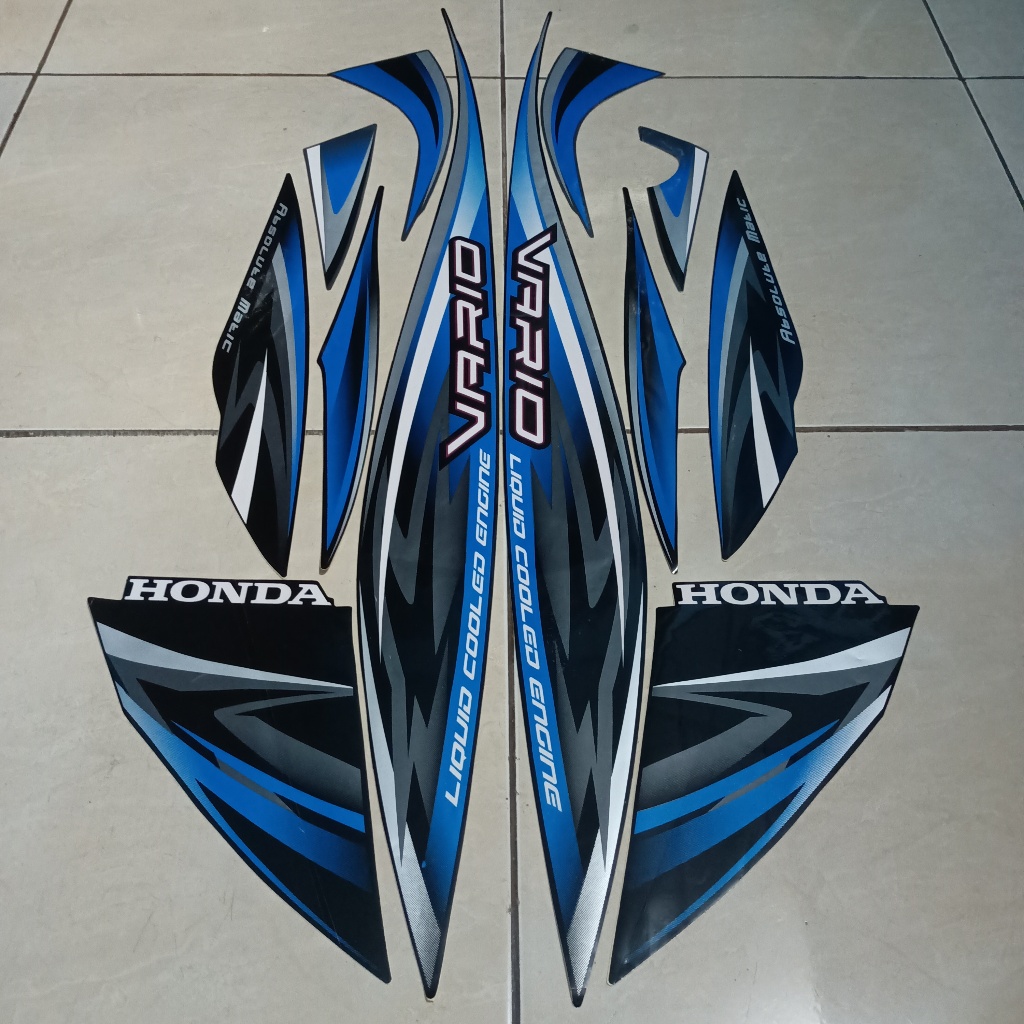 stiker striping honda vario 110 karbu 2012 2013 hitam lis body standar berkualitas original
