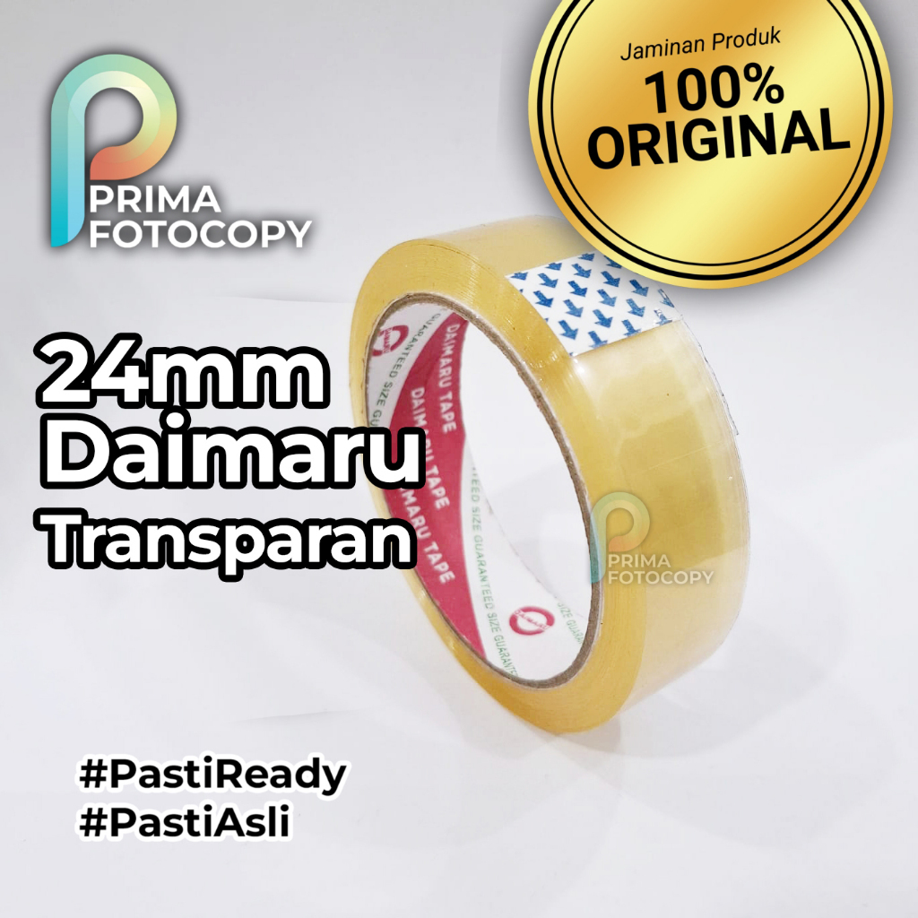 

Lakban Bening Daimaru 1In | 24MM x 72 yard selotip selotape solasi 2 4cm 2 jari Transparan
