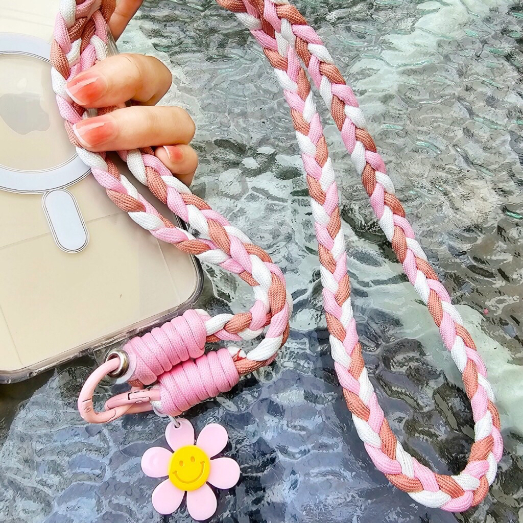 Gantungan HP dileher /lanyard hp Kepang dan polos Pjg 50-56cm lucu ala korea sale