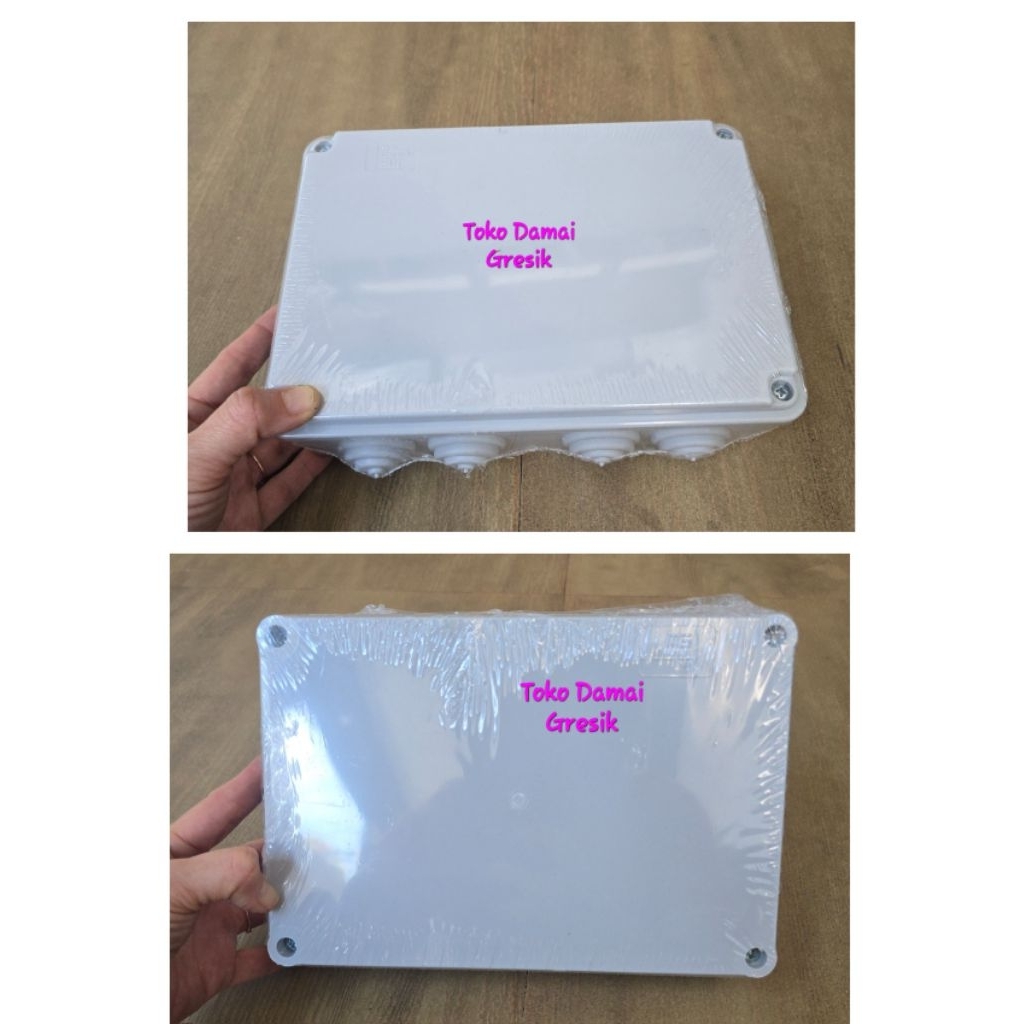 MG Junction Box 220x150x70 Dorados Doradus Abu abu lubang dan Polos Rectangular 22cmx15cmx7cm