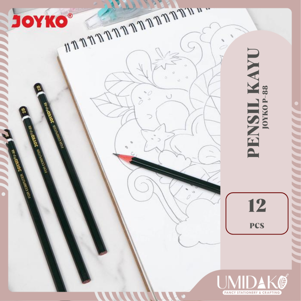 

[UMIDAKO] PENSIL KAYU JOYKO P-88/P 88 PAK