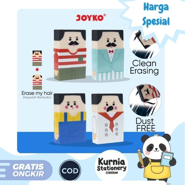 

Joyko Penghapus Eraser ER-125 Man In Costume/ Erase My Hair (Satuan)