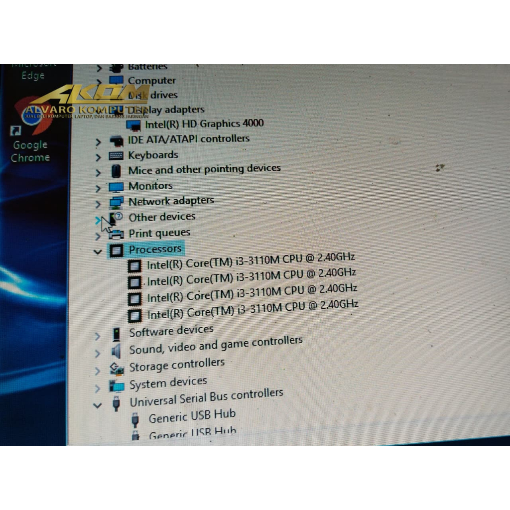 Processor Laptop I3 3110M Ivybridge 2.40Ghz