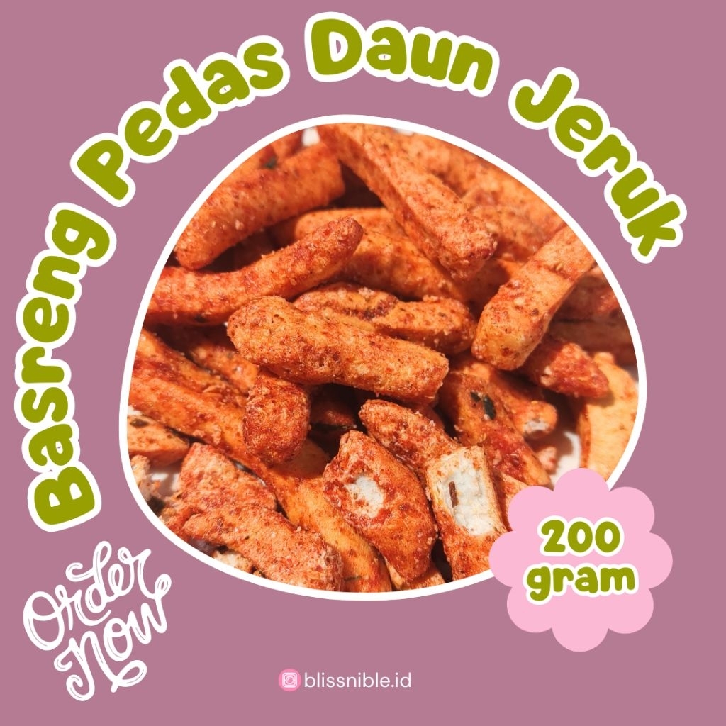 

Basreng Original Daun Jeruk dan Pedas Daun Jeruk Gowa Makassar