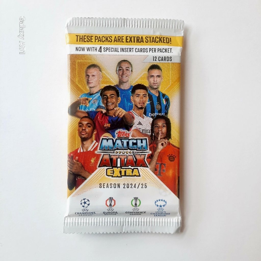 2024/2025 Topps Match Attax Extra UEFA Trading Cards - Booster Pack (12 Cards)