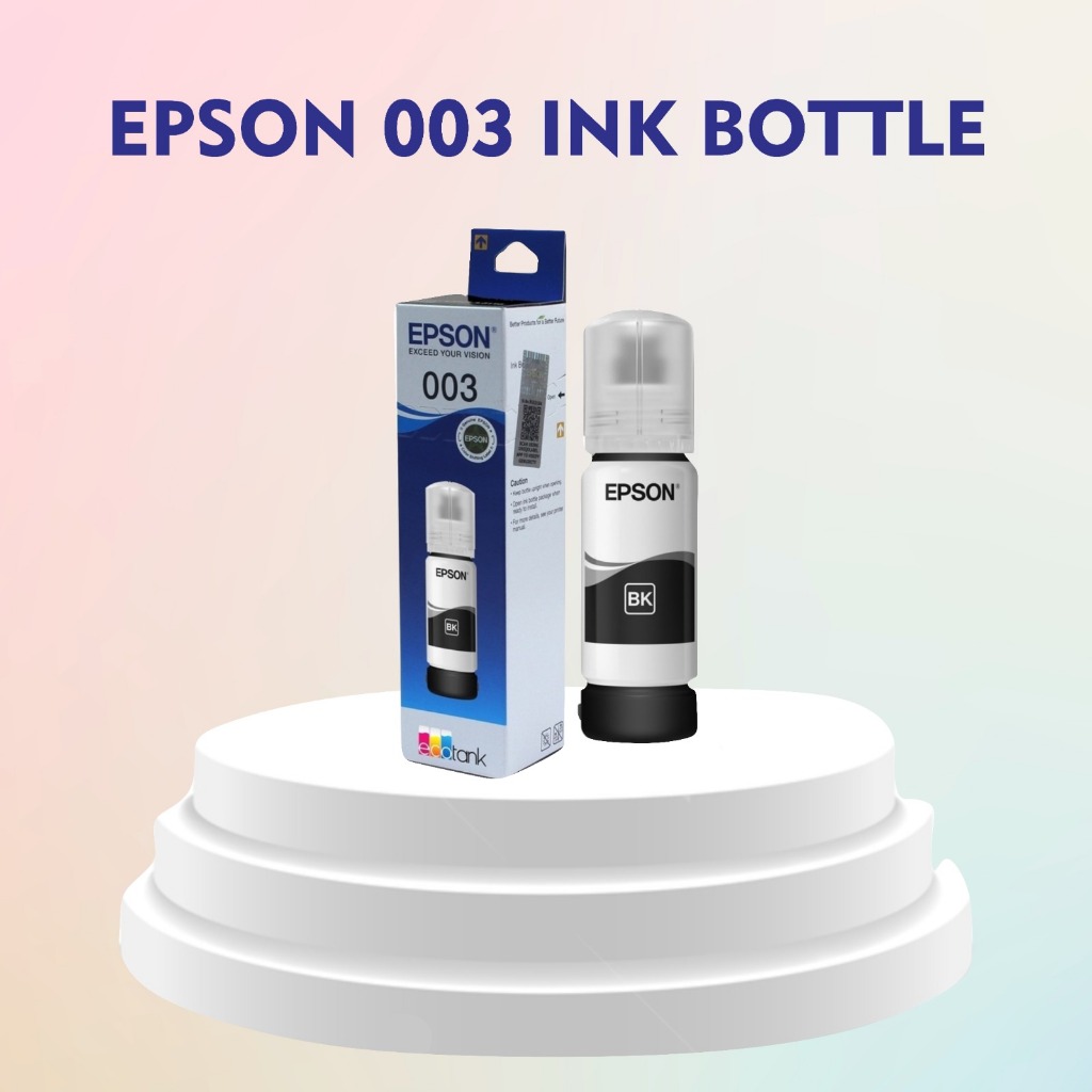 EPSON TINTA 003 BLACK/CYAN/MAGENTA/YELLOW/Tinta Epson 003 Black untuk L1110 L3100 L3101 L3110 L3150 