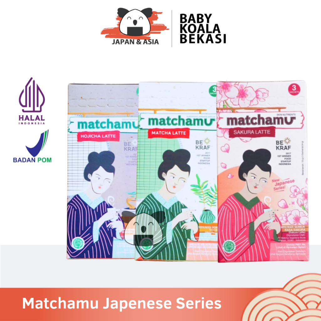 

MATCHAMU Latte Japanese Series Halal | Sakura Matcha Hojicha -BKB