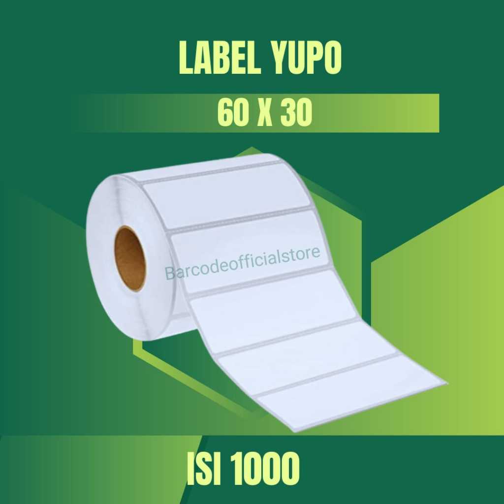 

LABEL STIKER YUPO 60 X 30 ISI 1000 - LABEL YUPO 60X30 ISI 1000