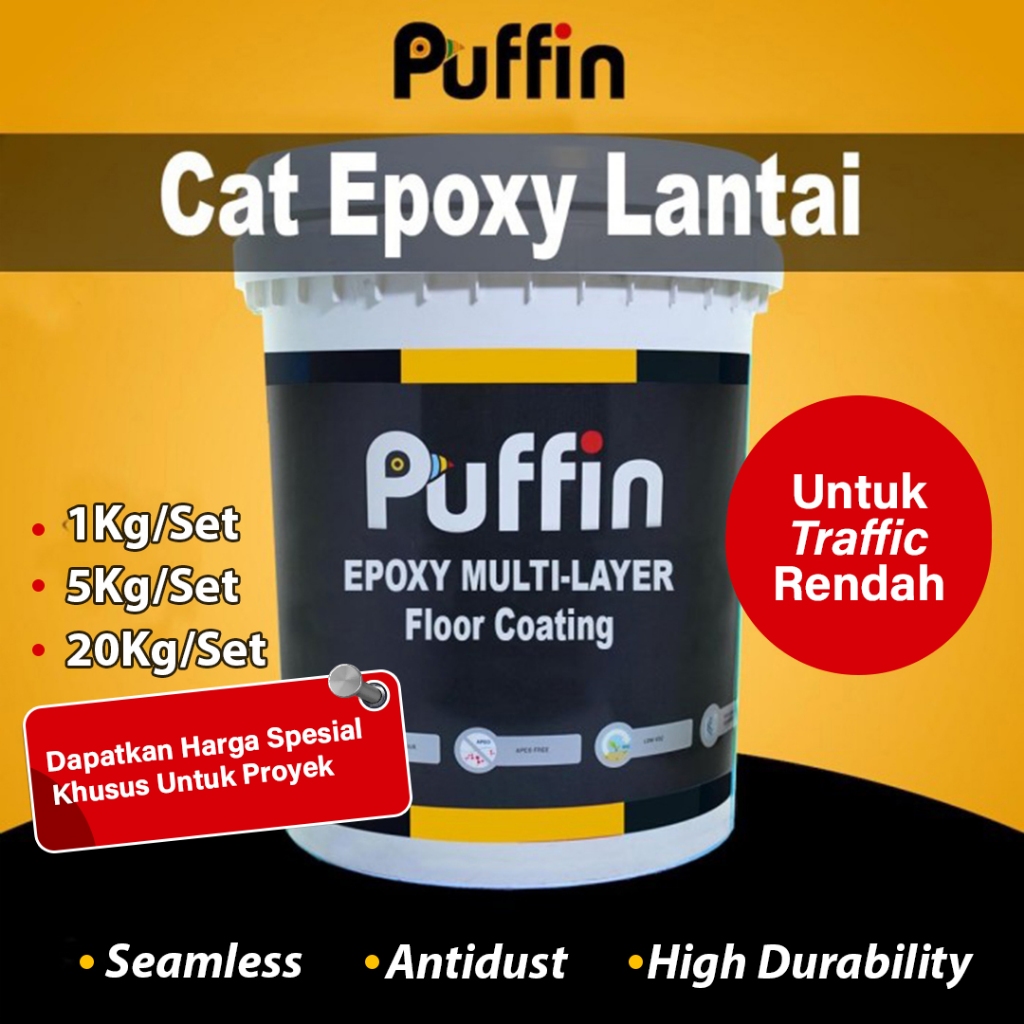 Puffin paint Cat lantai epoxy Multi layer PUFFIN 193 ( topcoat ) 1kg dan 5kg