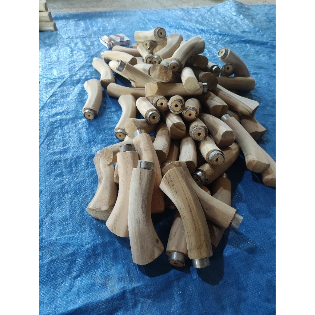 gagang pisau kayu jati tua