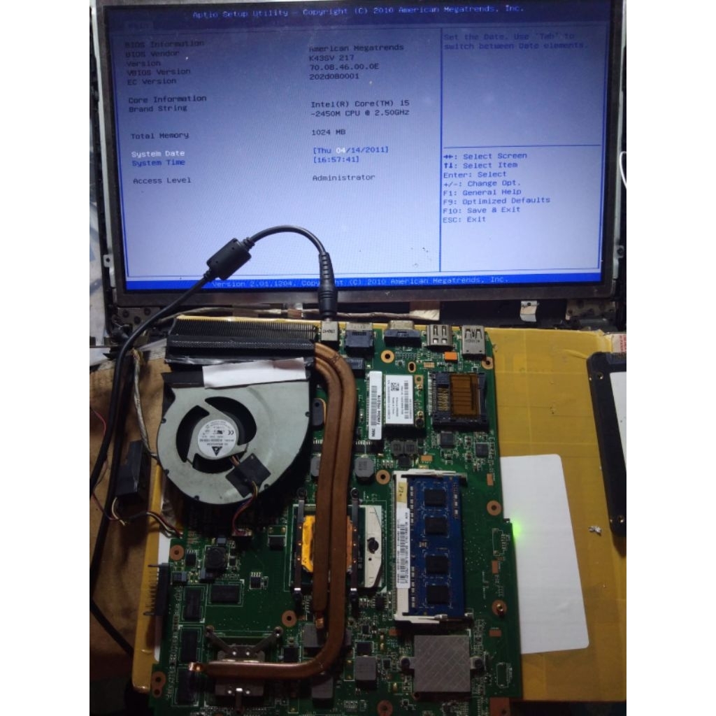 Motherboard Mainboard Mobo Mesin Normal Nyala Hidup Laptop Asus K43S A43S A43E K43SV K43SA