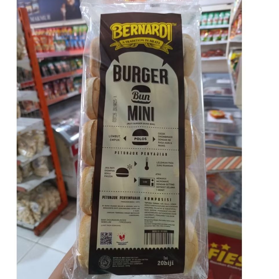 

Roti burger Bernadi mini 20
