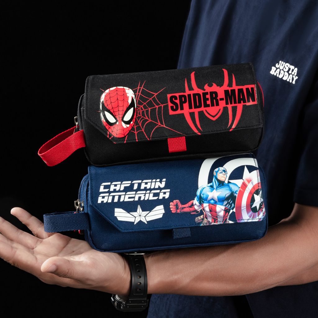 

tempat pensil marvel 3 layer kotak pensil resleting anak spiderman