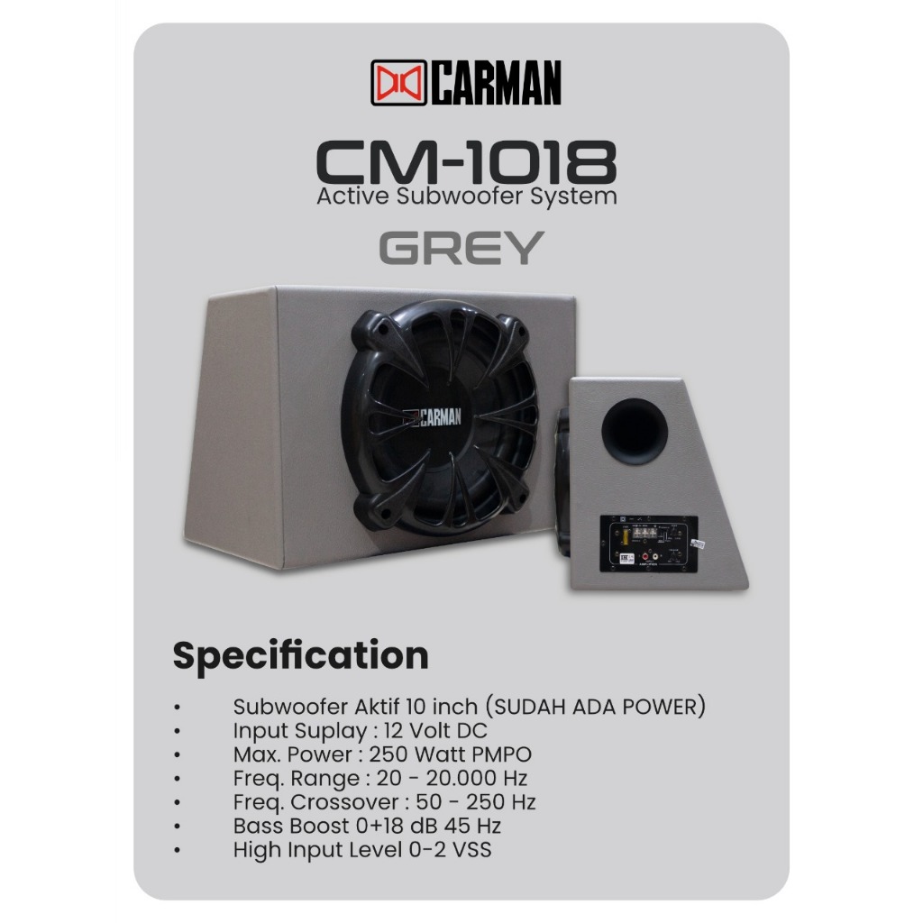 SUBWOOFER AKTIF 10 inch CARMAN 1018