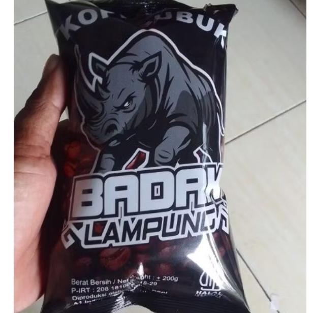 

kopi bubuk robusta asli Lampung CAP BADAK 200gram kemasan baru