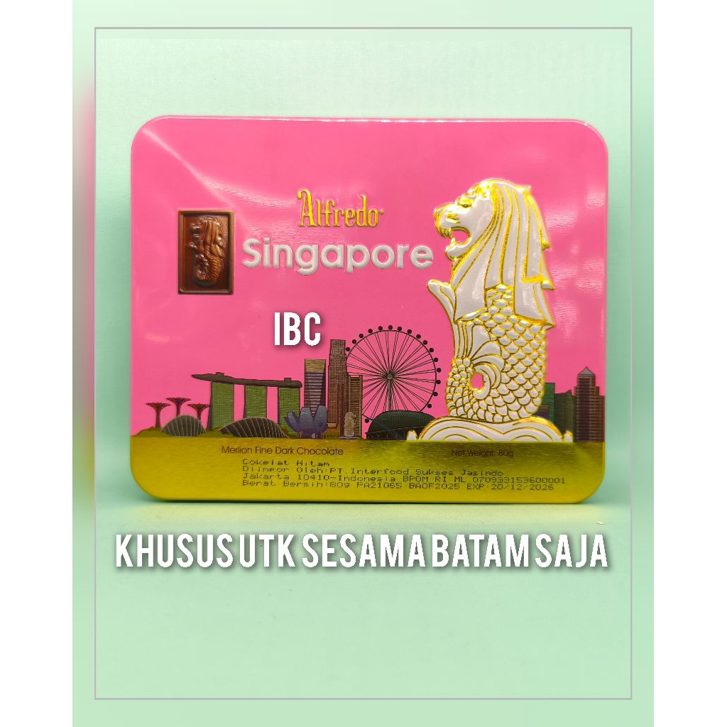 

Alfredo Fine Dark Chocolate Logo Merlion 80 gram