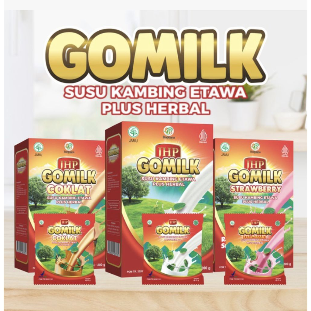 

GOMILK susu kambing etawa + herbal (halal)