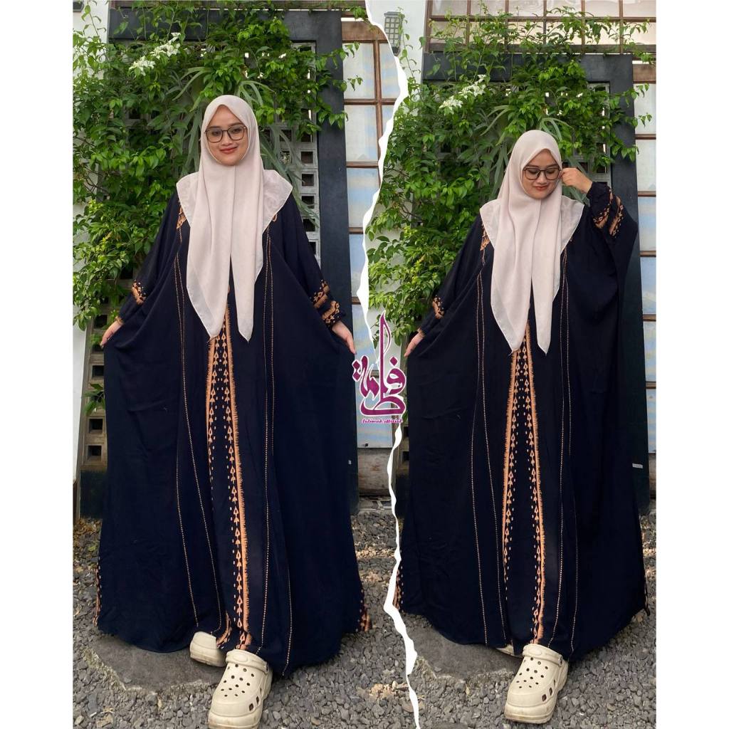 Kaftan Rayon Motif Ara Terbaru Busui LD Jumbo Gamis Kaftan Abaya Rayon Pekalongan Daster Kekinian