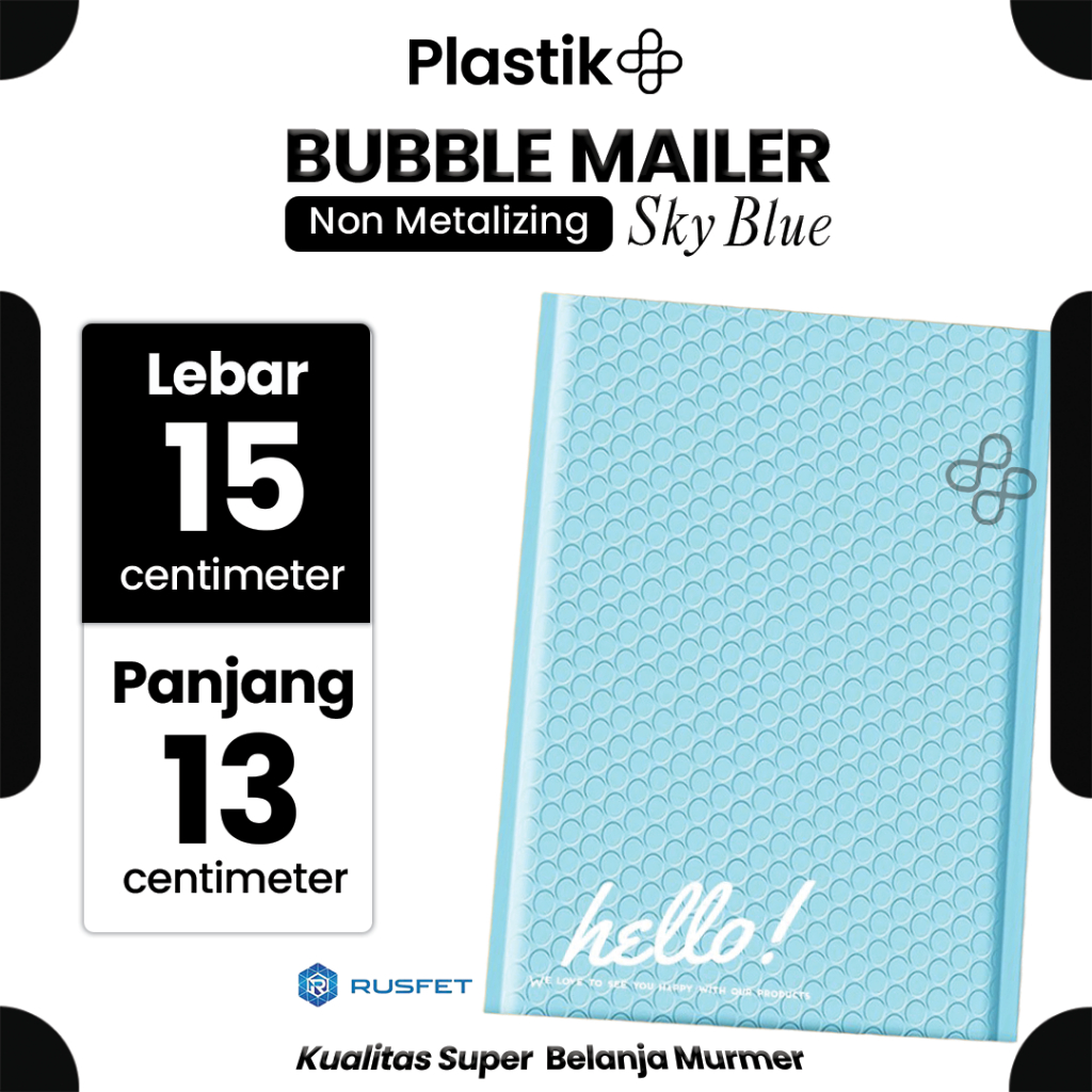 

Amplop Bubble Mailer Polos 15 x 13 cm Sky Blue Harga Ecer Amplop Packing Hello Series Rusfet