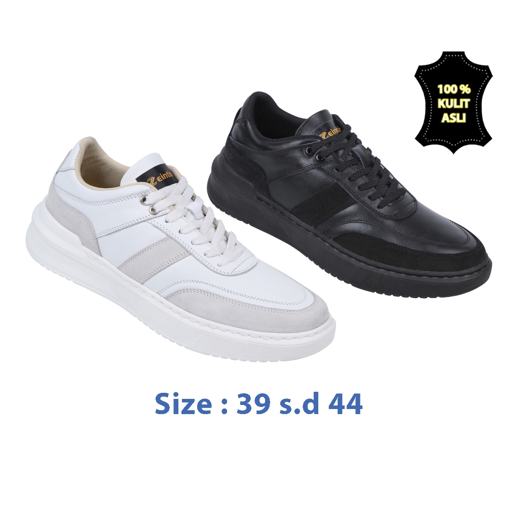 Zeintin - Sepatu Sneakers Pria Kulit Asli Sepatu Casual Pria Zeintin AS 7053