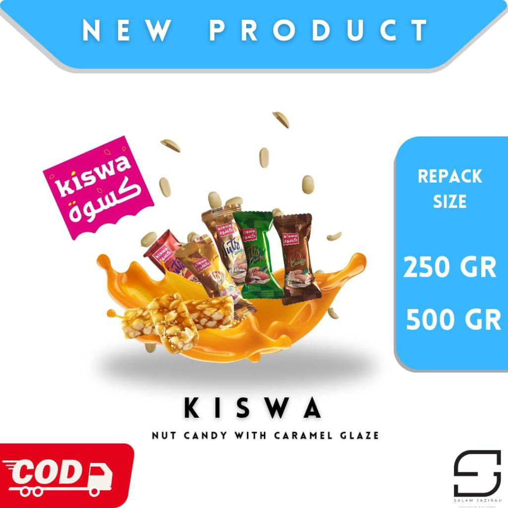 

Kiswa Candy Nuts || Permen Kacang || Permen Mewah || Ting-ting Kacang Premium || Original || Best seller || Oleh2haji