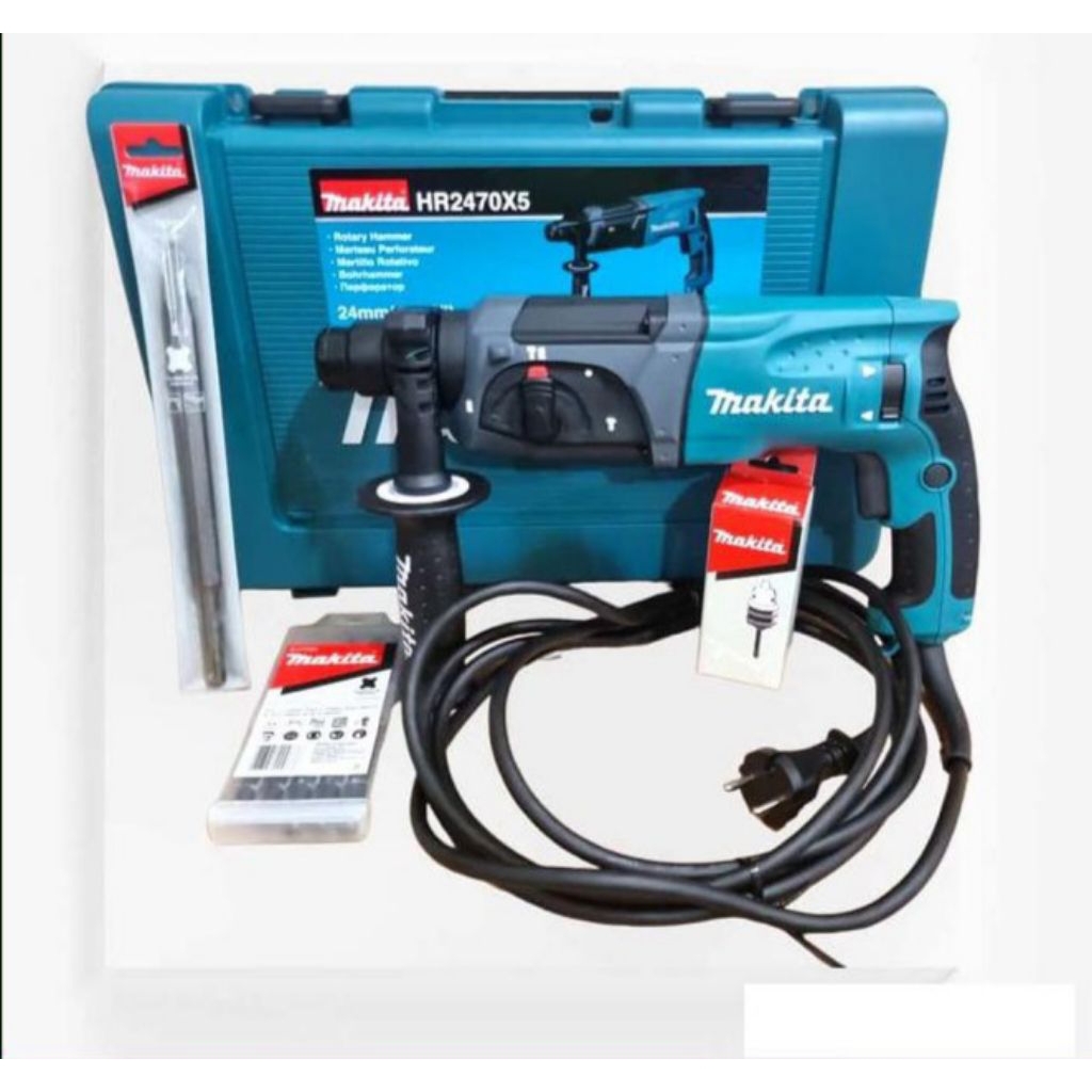 MAKITA MESIN BOR 3 FUNGSI HR2470X5 BOR SDS PLUS HAMMER DRILL