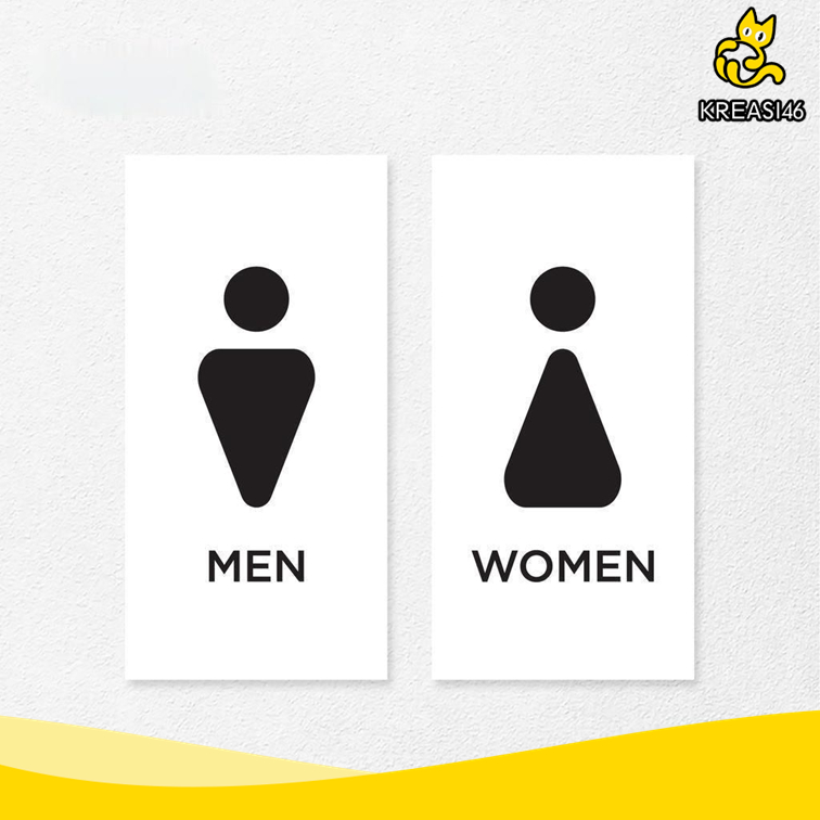 

SIGN AKRILIK TOILET WC MEN WOMEN MODERN UKURAN 9CM X 18CM