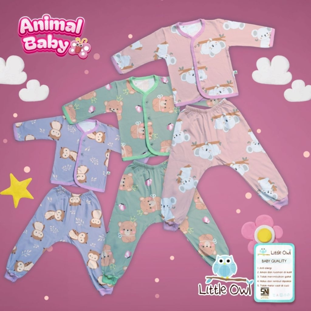 LITTLE OWL - SETELAN PANJANG LITTLE OWL - SETELAN BAJU ANAK LITTLE OWL - SET BAJU BAYI
