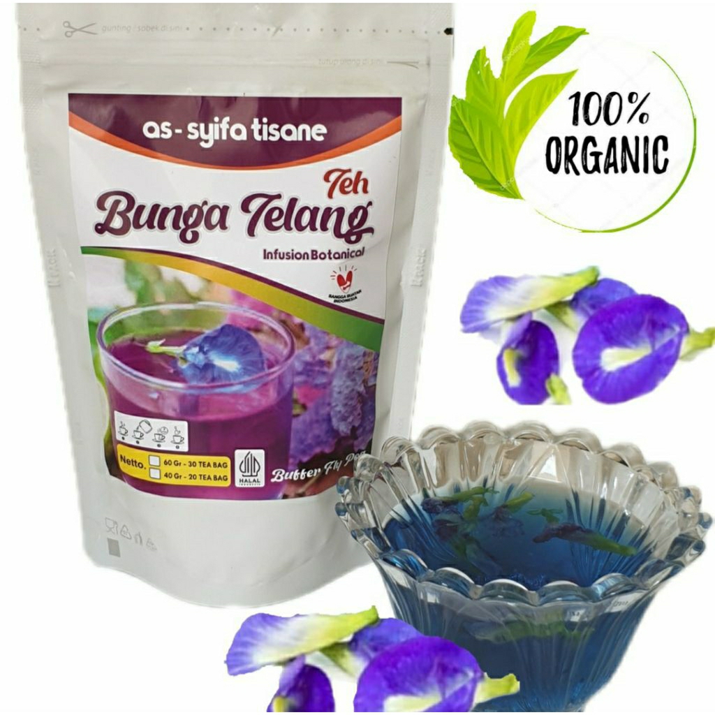 

Teh Bunga Telang/Butterfly pea, as-syifa tisane