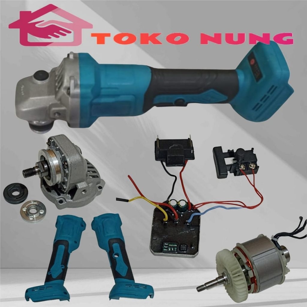 SPERPART GERINDA BATERAI KAMOLEE APR JLD 4"INCH KEPALA GERINDA DINAMO CASING GERINDA CORDLESS UNIVER