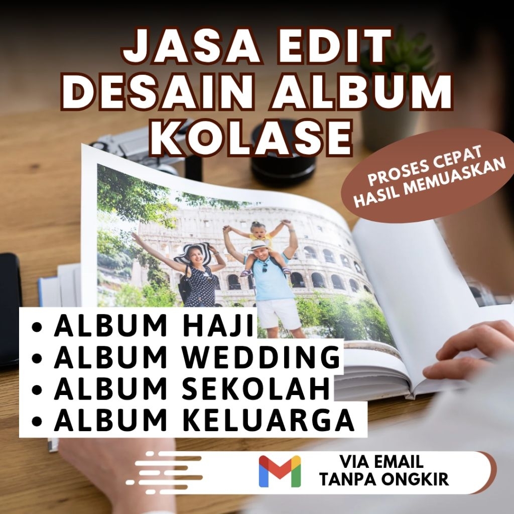 TERMURAH JASA EDIT FOTO ALBUM DESAIN KOLASE, SEMUA UKURAN BISA