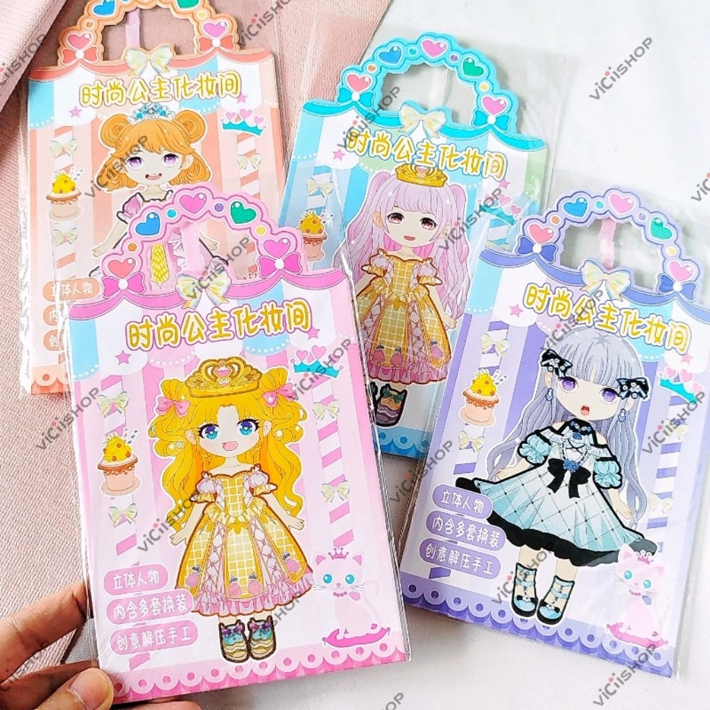 Mainan Tempel Wajah Baju Kuku Jari Girl | Sticker Dress Up Girl | Mainan Anak Perempuan | Mainan Sti