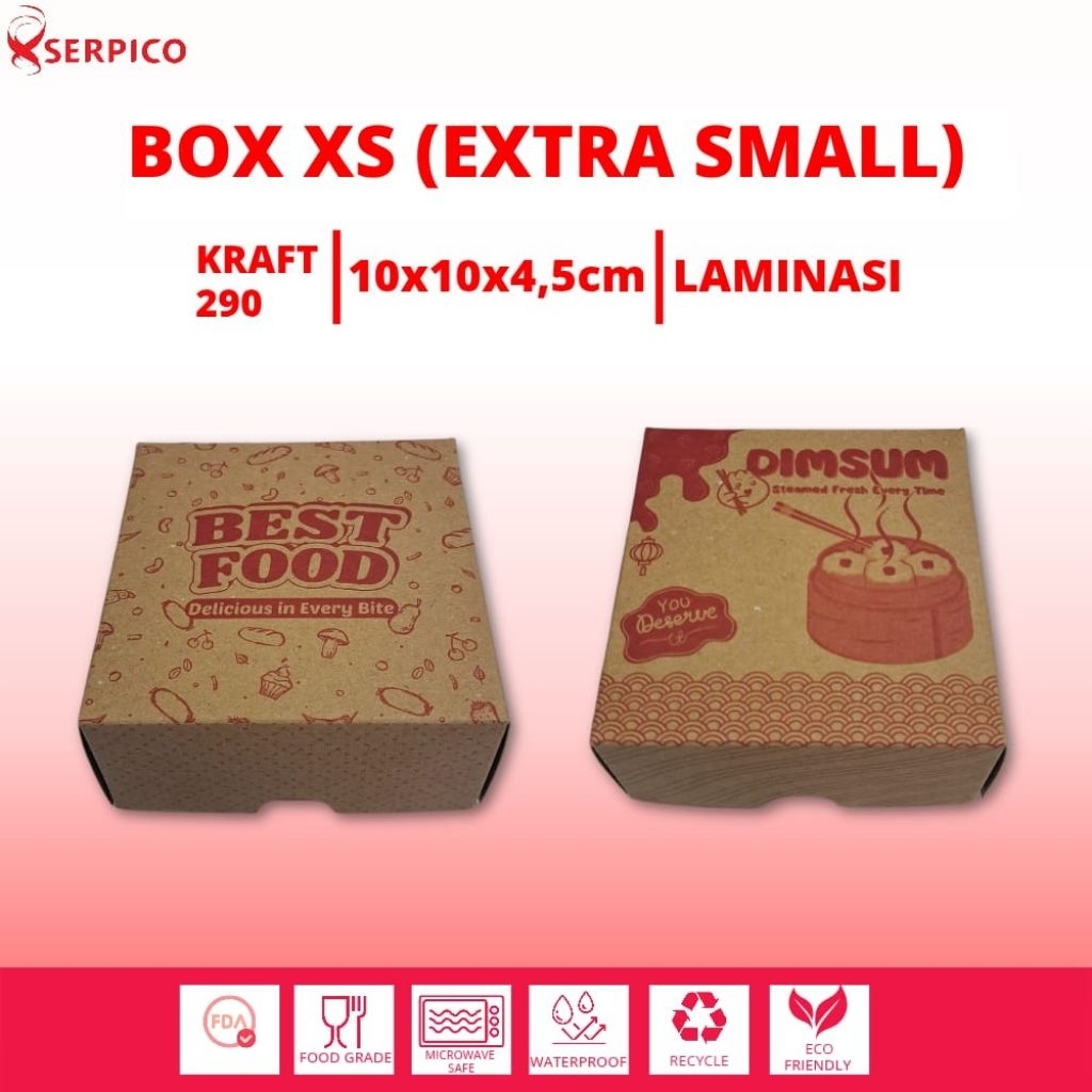 

Lunch Box Kraft Paper | Box Dimsum | Box Takoyaki | Dus Dimsum | Dus Takoyaki | Box Kue | Dus Kue | Kotak Dimsum | Kotak Makanan | Kotak Snack | Ukuran 10x10x4,5cm