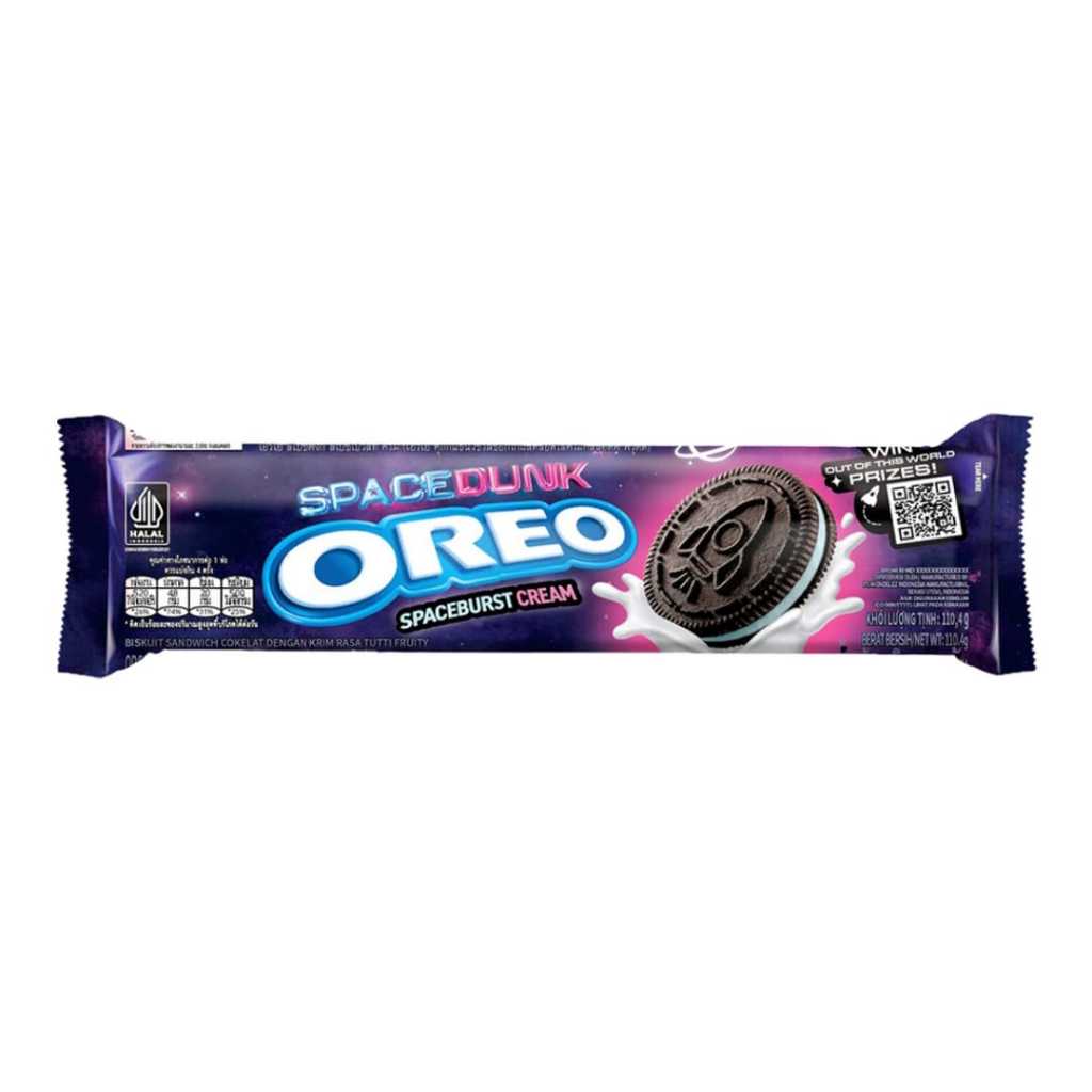 

[Belanja 25.000 Baru Bisa Diproses!] Oreo Space Dunk Biskuit Sandwich Krim Tutti Fruity 110.4 gr