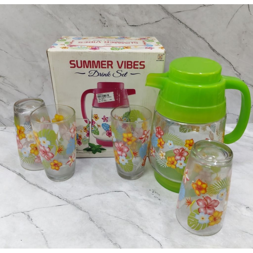 GELAS KACA SET + PITCHER KACA / PITCHER SET / GELAS JUS / GELAS TEH / GELAS TAMU - KIG GROUP