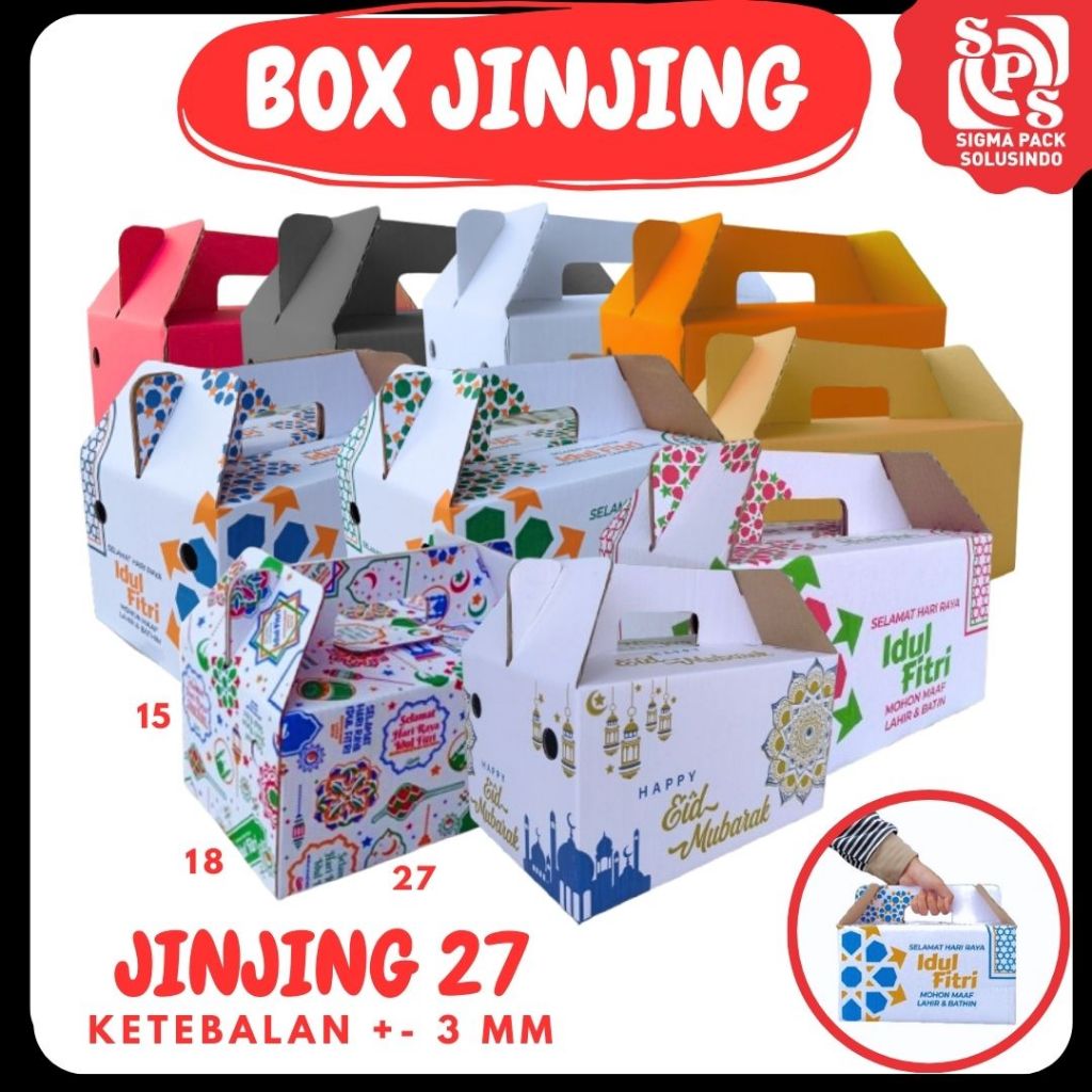 

Kardus Jinjing 27x18x15 Gable Box hampers lebaran Ied Mubarok Dus Idul Fitri Lebaran Packing Kotak Kemasan