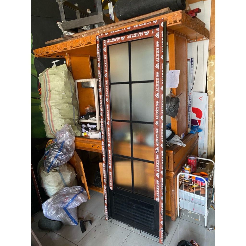 kusen+pintu kamar mandi alumunium ukuran 200x70