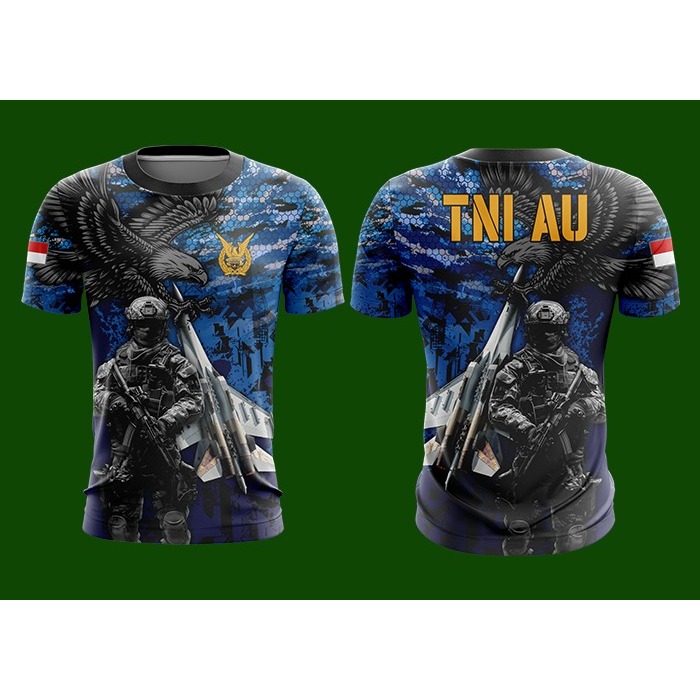 KAOS JERSEY SPORT  TERBARU TNI AU MOTIF ELANG LORENG TERKECE TERMURAH