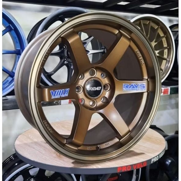 Velg Mobil Ring 16 Celong/Belang PCD 4×100/114.3 Rep. VolkRays TE37 Racing Wheel Brave H639