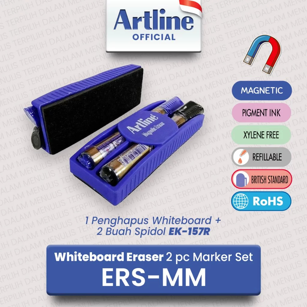 

ARTLINE Penghapus Whiteboard Eraser 2 pc Marker Set ERS-MM / Whiteboard Eraser