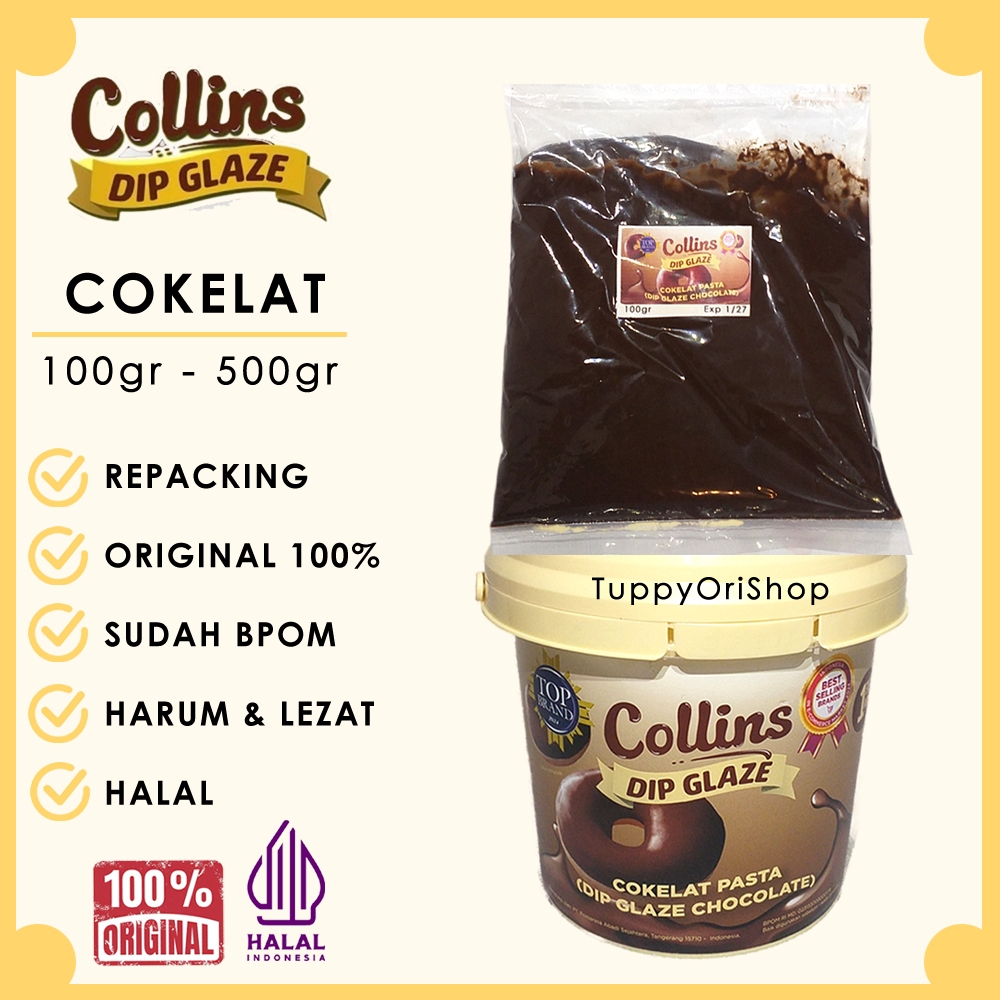 

COLLINS DIP GLAZE Rasa Cokelat Original Harum Lezat | Selai untuk Roti, Donat dan aneka Makanan