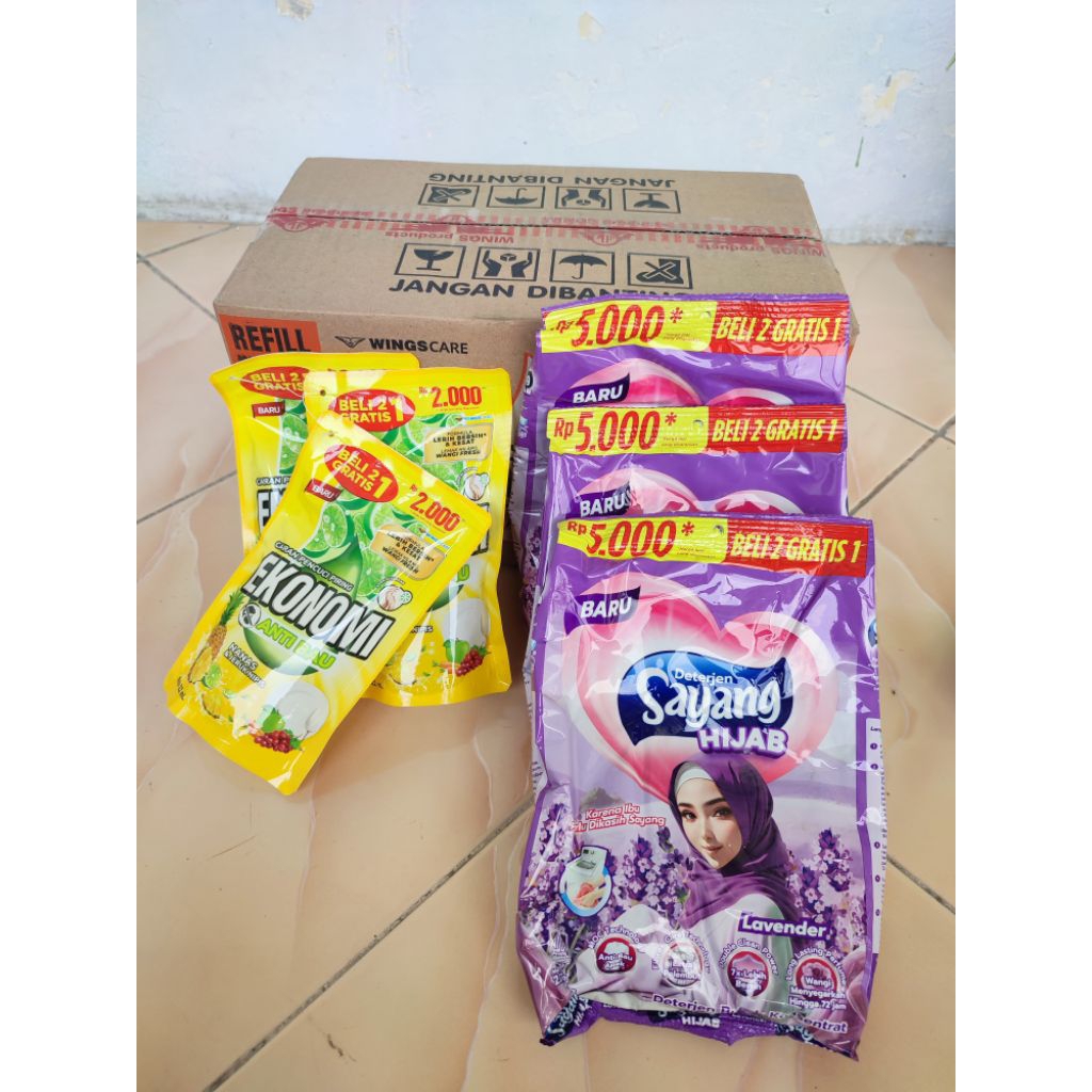 termurah paket hemat harga grosir deterjen sayang 3 pcs, ekonomi 3 pcs, paket hemat deterjen sayang 