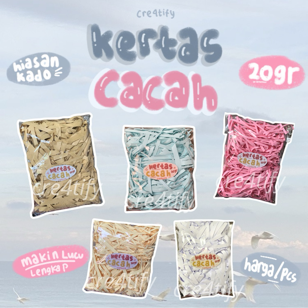 

20 gram Kertas cacah shredded paper kertas serut hampers isian giftbox