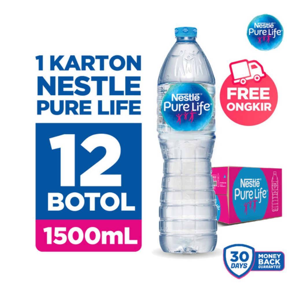 

Nestle Pure Life Air Mineral 1.5 L 1 Dus isi 12 Botol